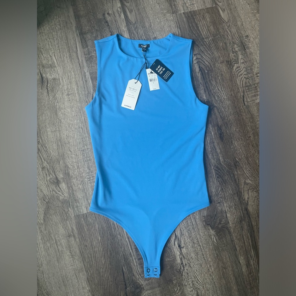 NWT Woman’s Express Bright Blue Bodysuit Tank Top Small